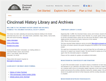 Tablet Screenshot of library.cincymuseum.org
